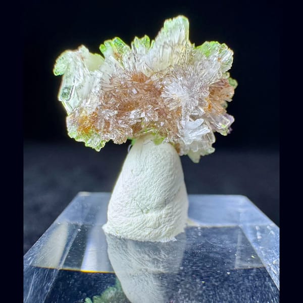 Creedite with Conichalcite 2.0 cm — alternate view