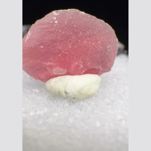 Pink Rhodochrosite on White Matrix Guangxi 1.8 cm — alternate view
