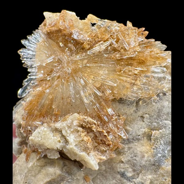Cream Creedite Starburst on Matrix 4.3 cm — alternate view