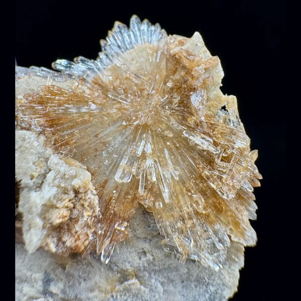 Cream Creedite Starburst on Matrix 4.3 cm — alternate view