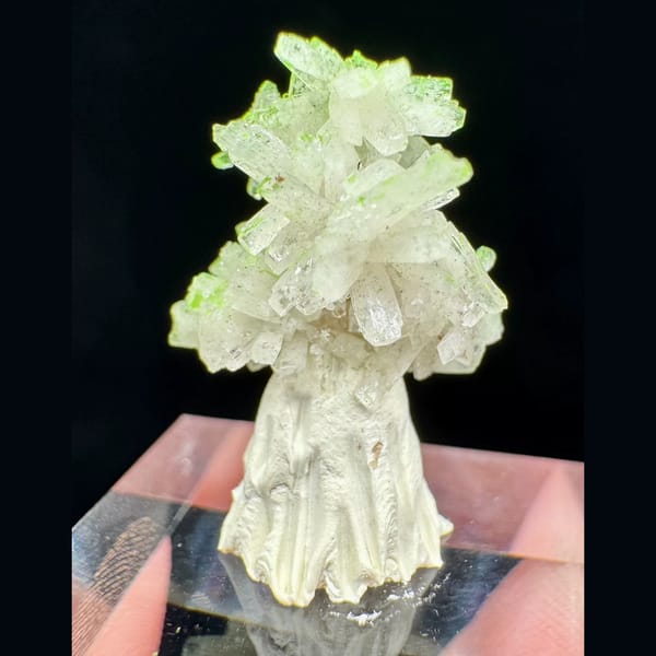 Creedite with Conichalcite Guizhou 1.6 cm — alternate view