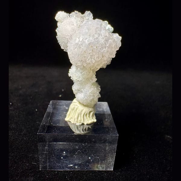 White Creedite with Blue Gibbsite Guizhou 3.5 cm — alternate view