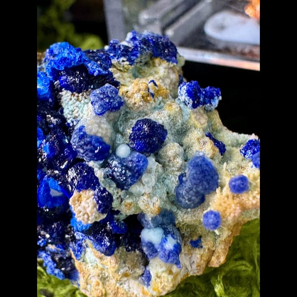 Blue Azurite with Smithsonite 6.0 cm — alternate view