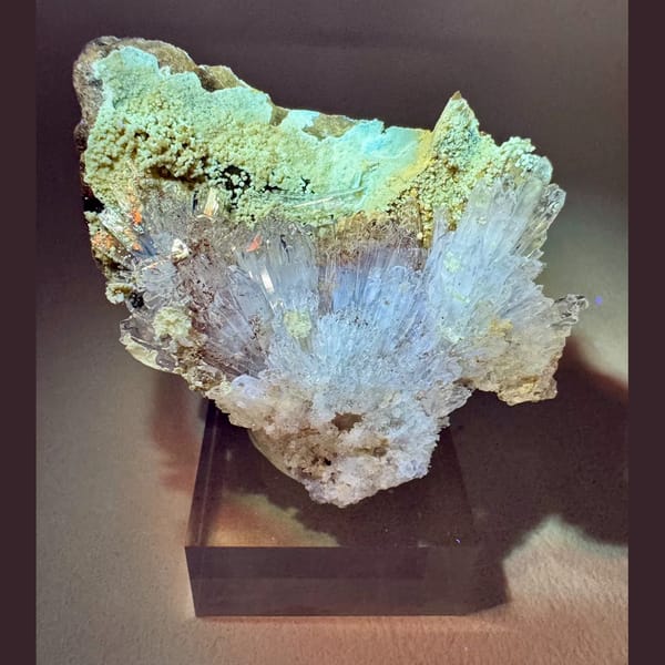 White Creedite with Yellow Inclusions 5.0 cm — alternate view