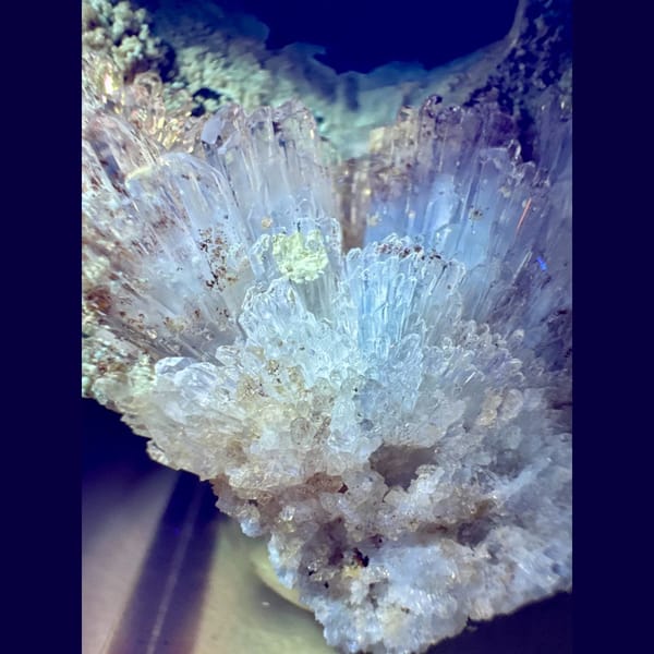 White Creedite with Yellow Inclusions 5.0 cm — alternate view