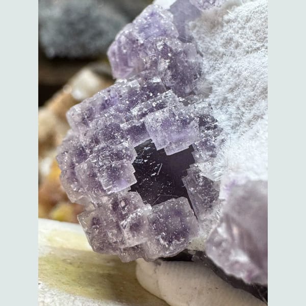 Purple Fluorite Cubes on Matrix 5.0 cm — complete view