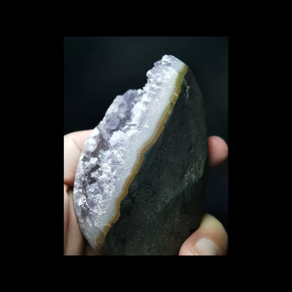 Light purple Uruguayan amethyst pocket — alternate view