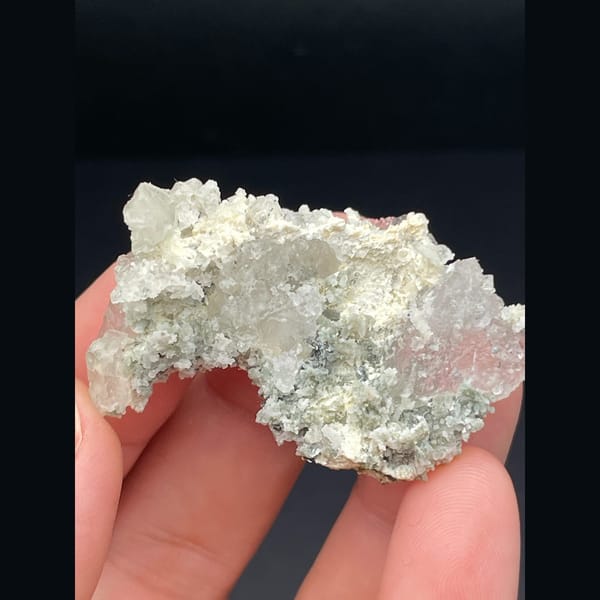 White quartz crystals with pale fluorite from Inner Mongolia — complete view