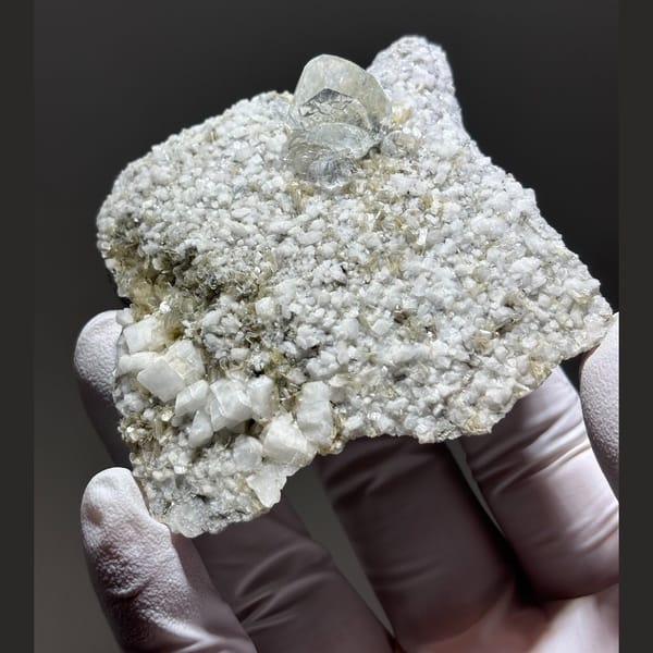 Aquamarine with Feldspar and Mica Xuebaoding 6.8 cm — alternate view