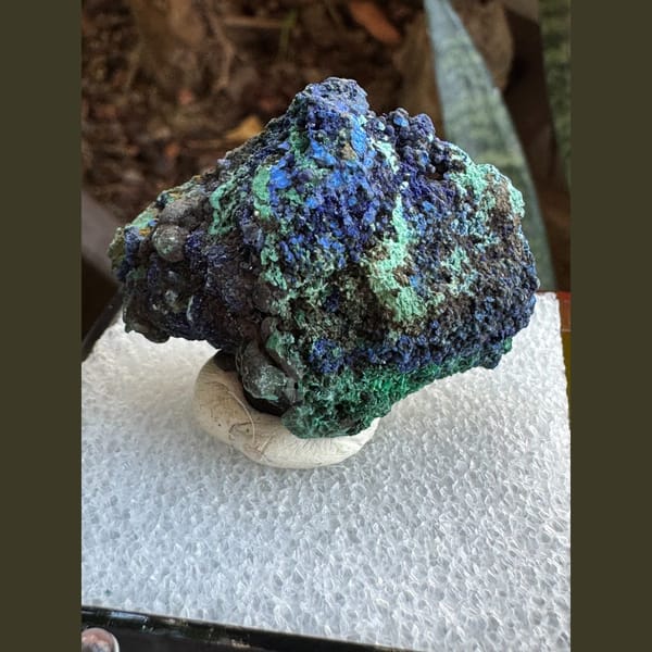 Blue Azurite with Malachite 4.0 cm — alternate view