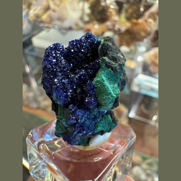 Azurite with Malachite 3.0 cm — complete view