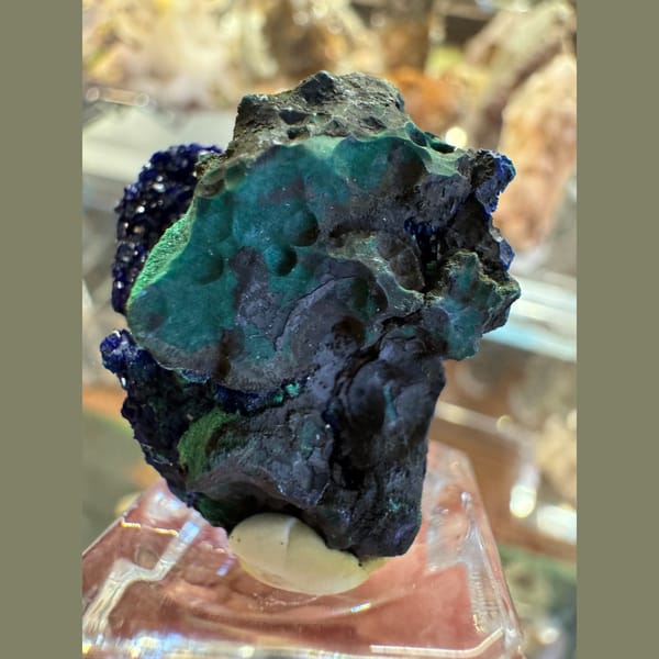 Azurite with Malachite 3.0 cm — alternate view