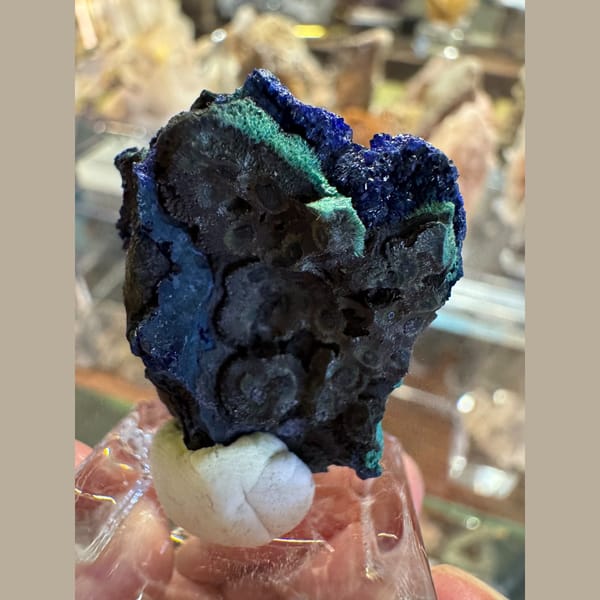 Azurite with Malachite 3.0 cm — alternate view