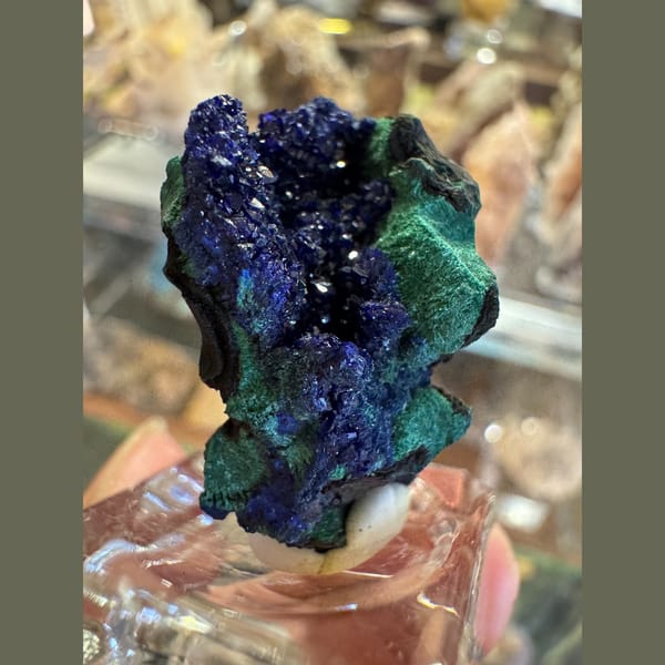 Azurite with Malachite 3.0 cm — detail view