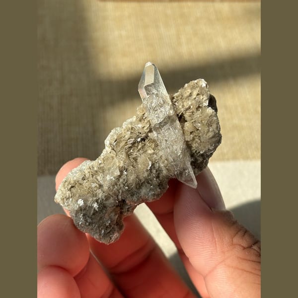 Quartz with Mica Xuebaoding 5.6 cm — alternate view
