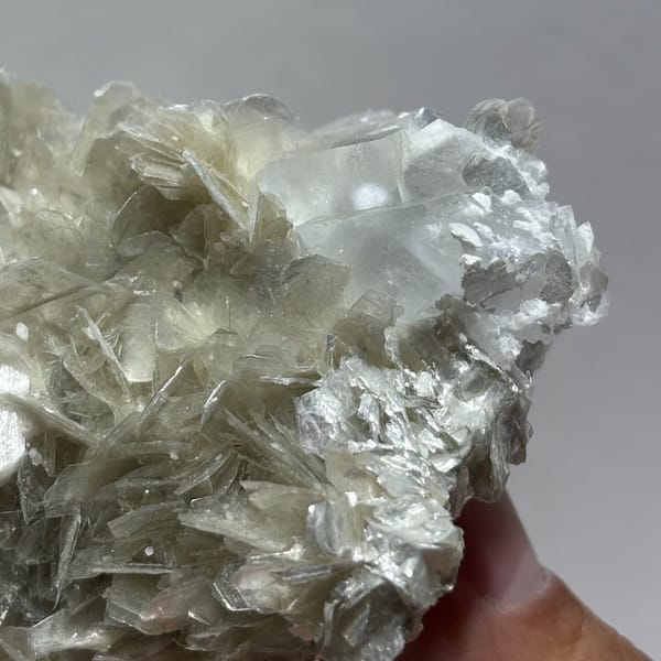 White Fluorite with Mica and Albite Xuebaoding 7.5 cm — alternate view