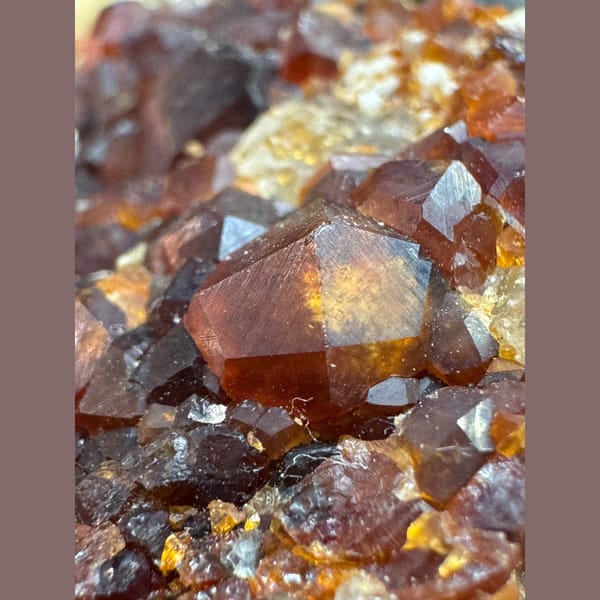 Wine-Red Garnet Cluster Fujian 5.5 cm — complete view