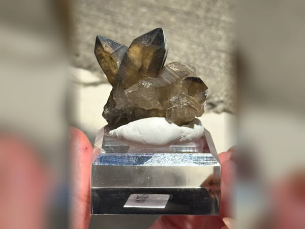 Namibia Smoky Quartz with Specular Hematite 28.2 g Crystal Cluster Specimen — alternate view