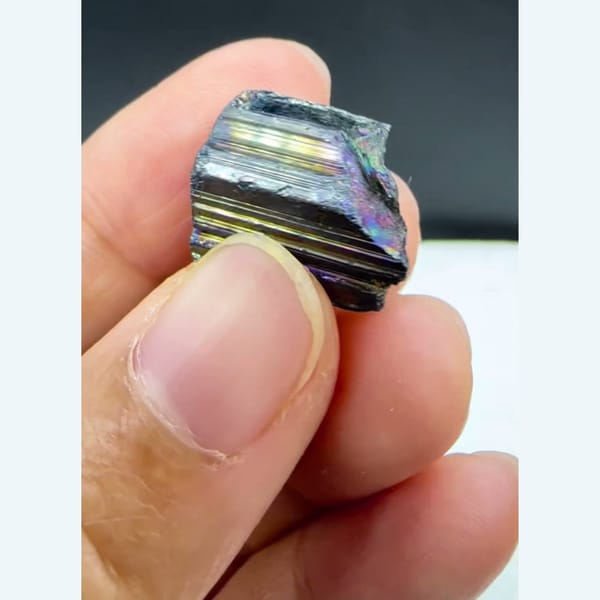 Iridescent Bournonite Crystal Yaogangxian 1.6 cm — alternate view