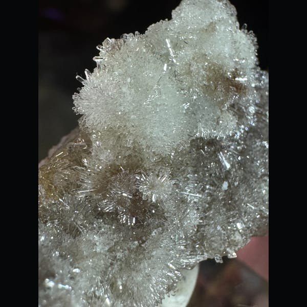 White Needle Fluorite Cluster Fujian 8.0 cm — detail view