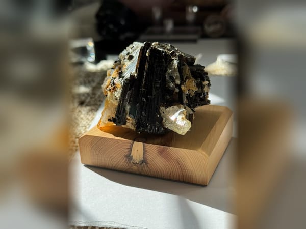 Nepal Himalayan Quartz with Black Tourmaline 172 g Matrix Mineral Specimen — complete view