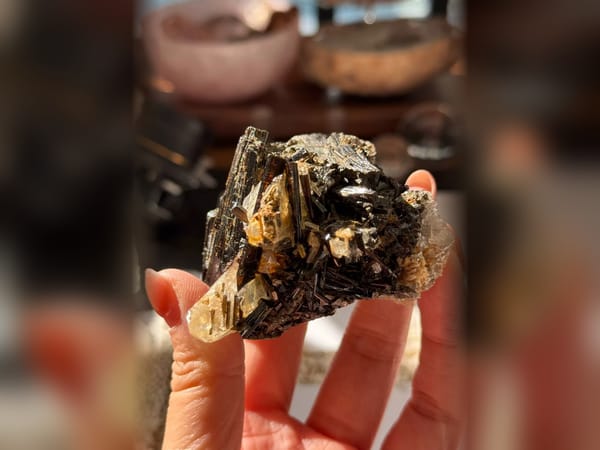 Nepal Himalayan Quartz with Black Tourmaline 172 g Matrix Mineral Specimen — alternate view