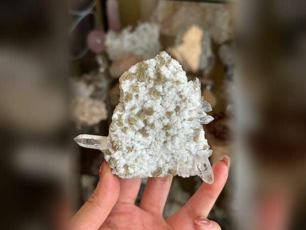 Hashupi Himalayan Quartz with Green Mica 169.6 g, Pakistan Cluster Specimen — alternate view