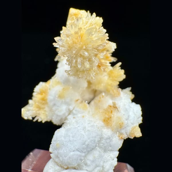 Yellow Creedite Sprays on White Base 7.0 cm — alternate view