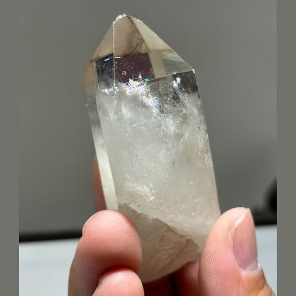 Light Smoky Quartz with Boulangerite Xuebaoding 7.5 cm — alternate view