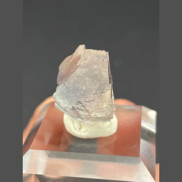 Translucent pale lilac fluorite crystal from Zhejiang — alternate view