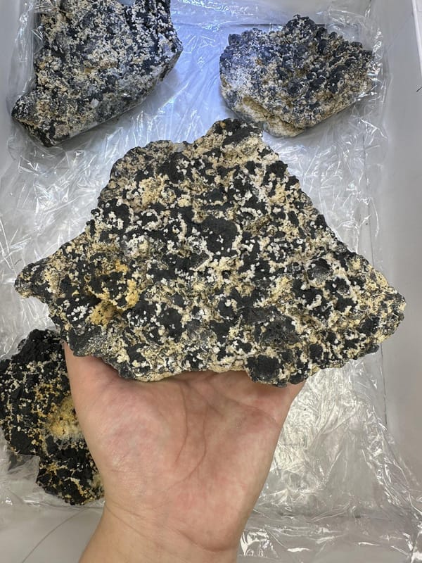 Five-Piece Chalcopyrite Lot, crystal detail