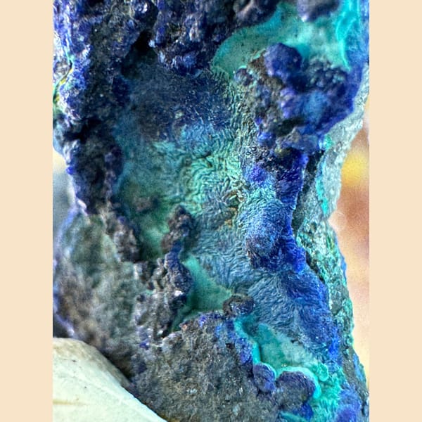 Crystals of blue-green azurite, one-of-a-kind specimen, photo 3 of 8