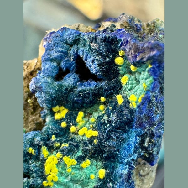 Raw azurite crystals, mineral specimen, photo 8 of 8
