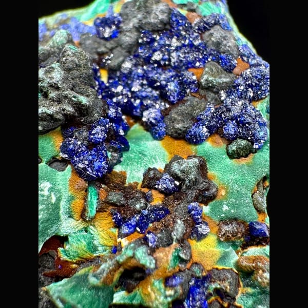 Natural azurite crystals, collector mineral specimen, photo 7 of 8
