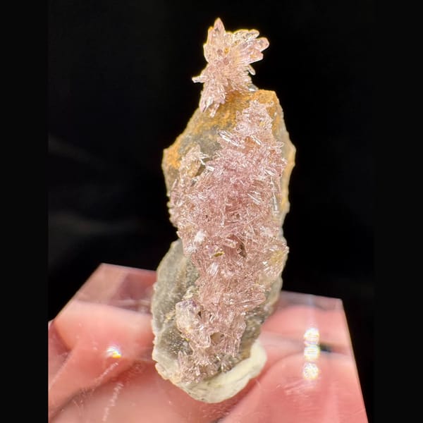 One-of-a-kind pink creedite crystal specimen from Guizhou, China, photo 4 of 7