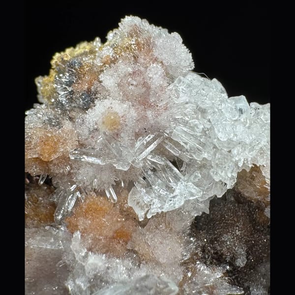 White creedite crystals, natural mineral for display, photo 5 of 7