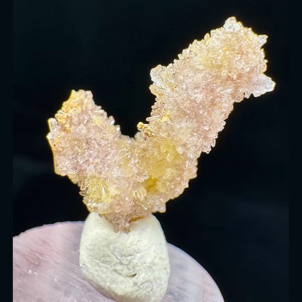 Creedite crystal cluster, 2 cm across, raw mineral specimen, photo 2 of 6