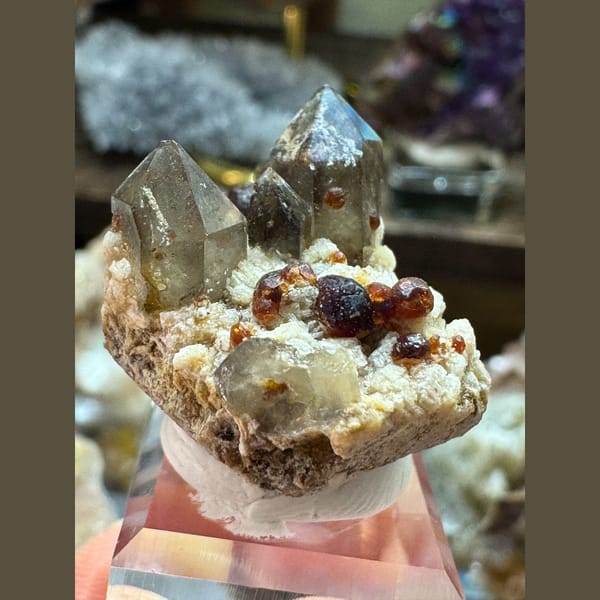 One-of-a-kind smoky quartz crystal specimen, photo 4 of 6