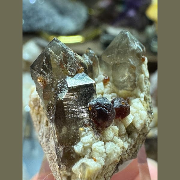 Smoky quartz specimen, 3 × 2.2 × 2.3 cm, photo 6 of 6