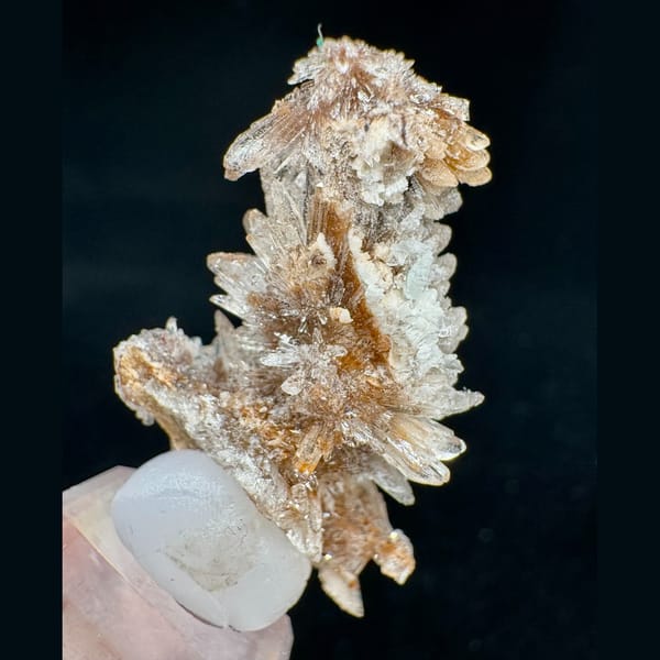 Crystals of white and brown creedite, one-of-a-kind specimen, photo 3 of 6