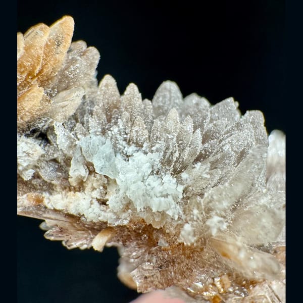One-of-a-kind white and brown creedite crystal specimen, photo 4 of 6