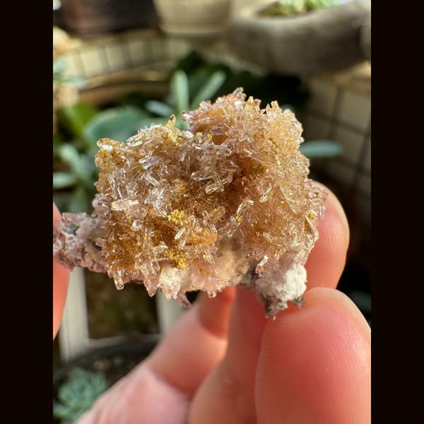 Crystals of white creedite, one-of-a-kind specimen, photo 3 of 6