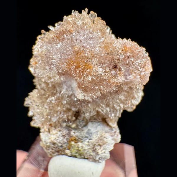 Cream creedite flower crystal cluster, natural mineral specimen, photo 1 of 5