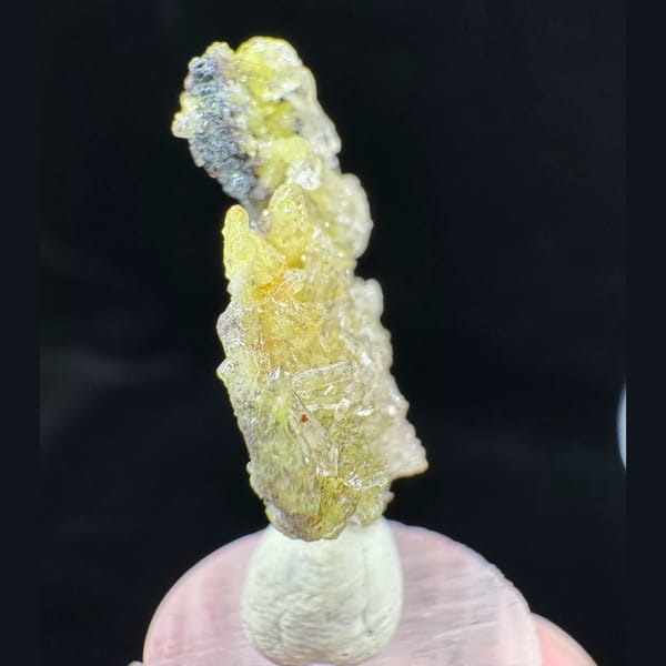 One-of-a-kind yellow creedite crystal specimen from Guizhou, China, photo 4 of 5