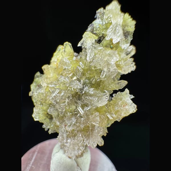 Yellow creedite crystal cluster from Guizhou, natural mineral for display, photo 5 of 5