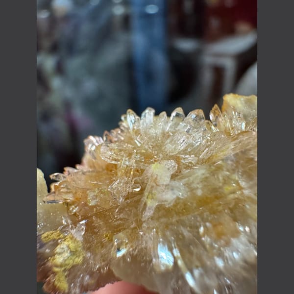 One-of-a-kind cream creedite crystal specimen, photo 4 of 5