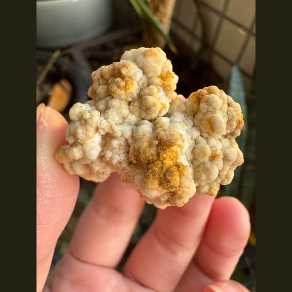Off-white gypsum popcorn aggregate from Guizhou, China, natural mineral specimen, photo 1 of 5