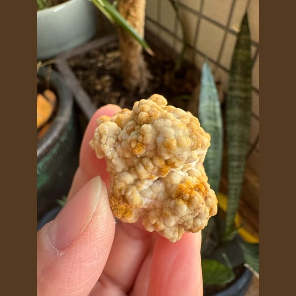 Popcorn aggregate of off-white gypsum from Guizhou, one-of-a-kind specimen, photo 3 of 5