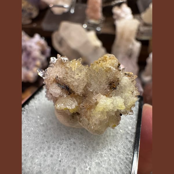 White creedite crystal cluster, natural mineral for display, photo 5 of 5