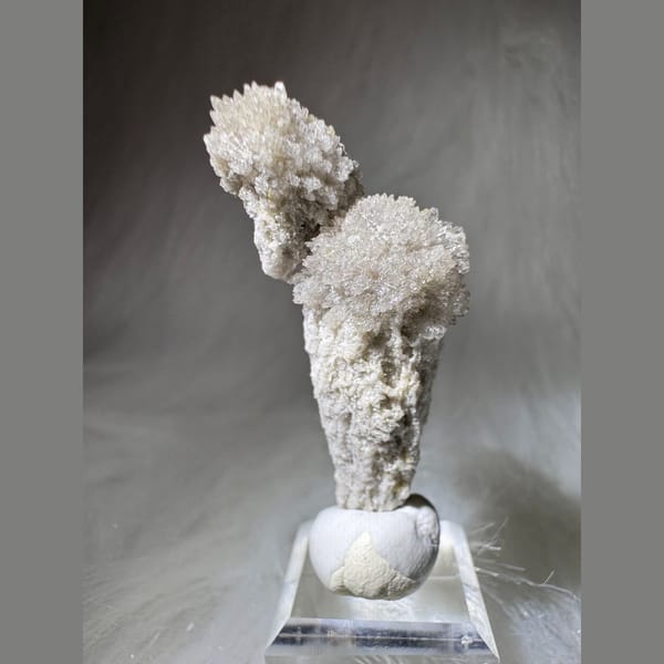 One-of-a-kind grey creedite crystal specimen, photo 4 of 4